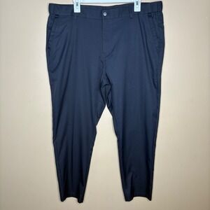 JACK ARCHER Deep Blue Polyester Flat Front Performance Golf Pants Mens Sz 40x28